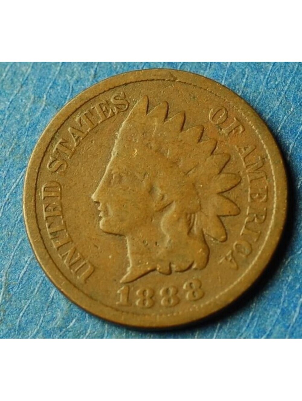 W1842 1888 Indian Head Cent Penny 1c - Check Out Our Store old coin unique gift